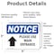 Signmission Please Use Main Entrance Up Arrow Sign, Vinyl Decal, 5in W x 3.5in L, 2PK OS-2PACK-NS-D-35-L-17617 - alternate 3